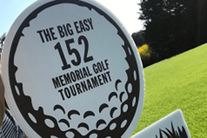 The Big Easy 152 golf tournament sign