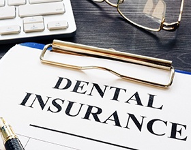 dental insurance form on table 