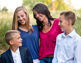 Dr. Yenzer's wife and children